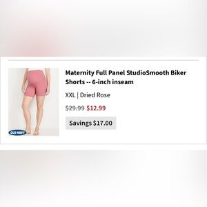 Old Navy Dried Rose Maternity Bike Shorts